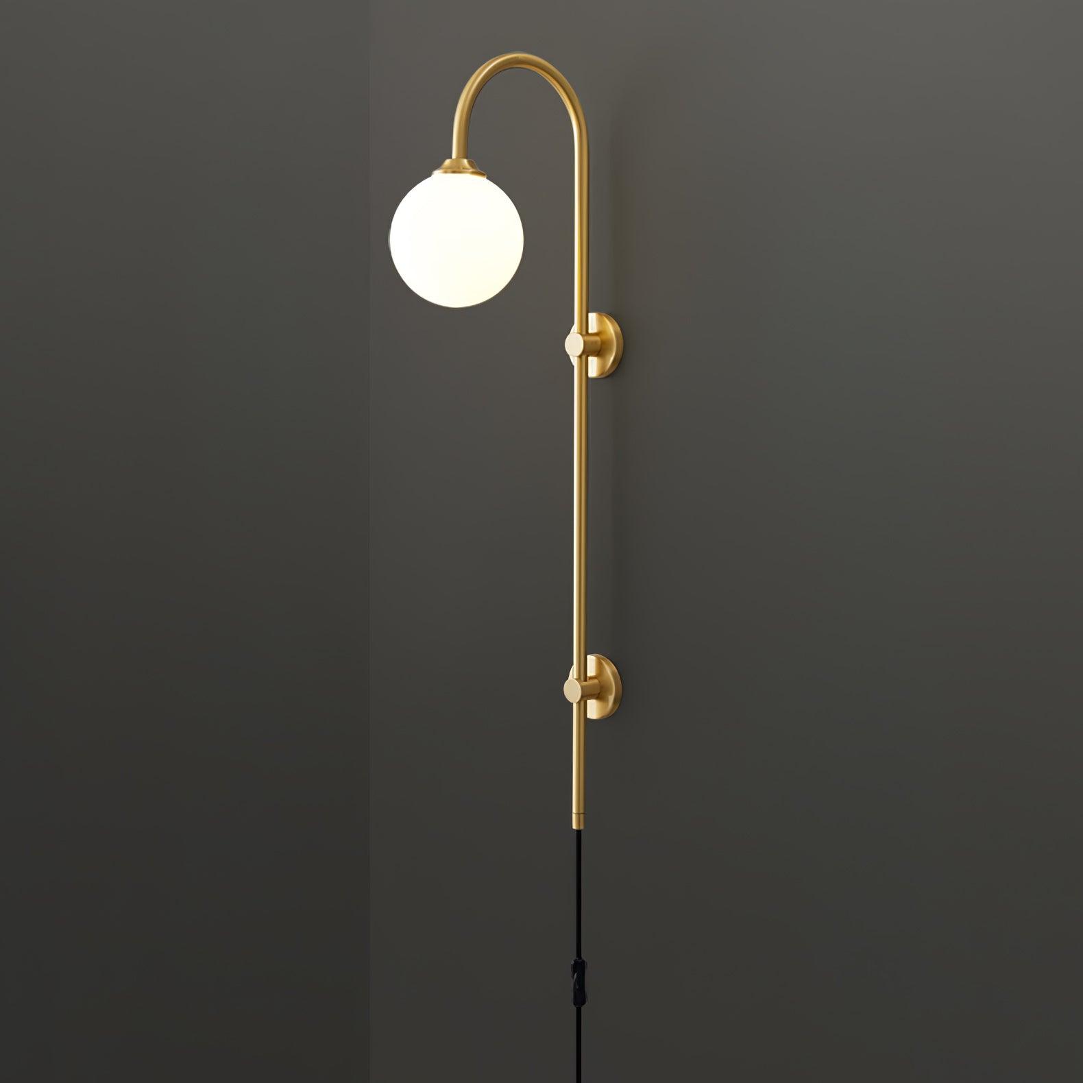 Globe Brass Wall Sconce - Cueteks