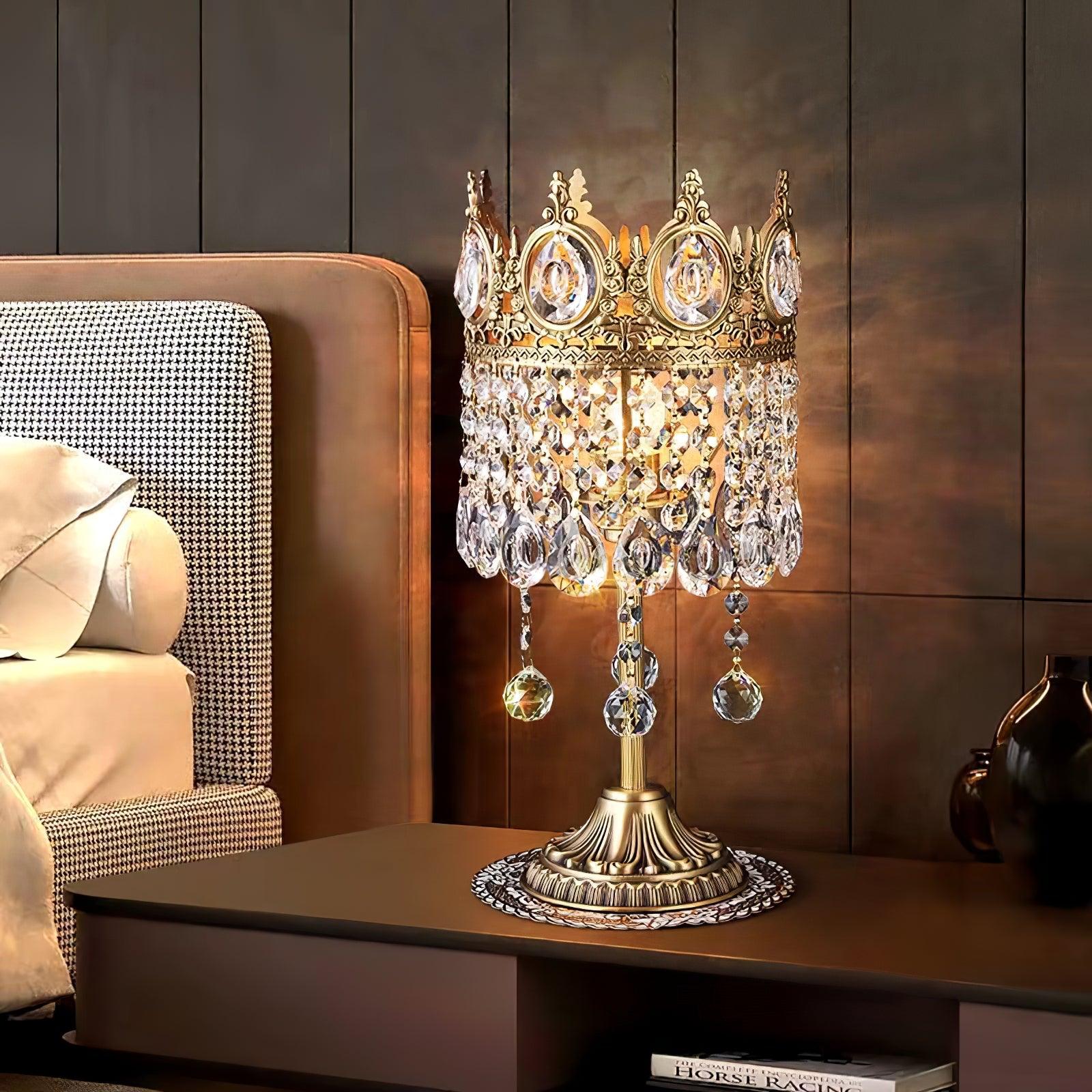 Vintage Crystal Table Light - Cueteks