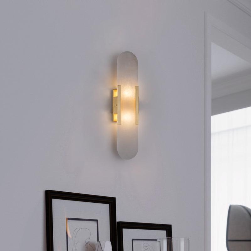 Melange Elongated Alabaster Wall Lamp - Cueteks