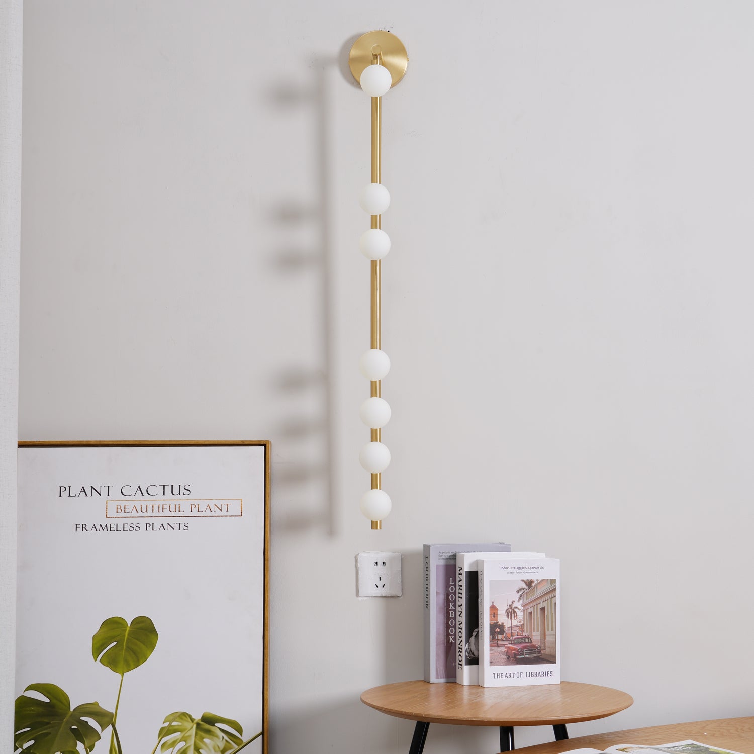 Brass Glass Tube Wall Lamp - Cueteks