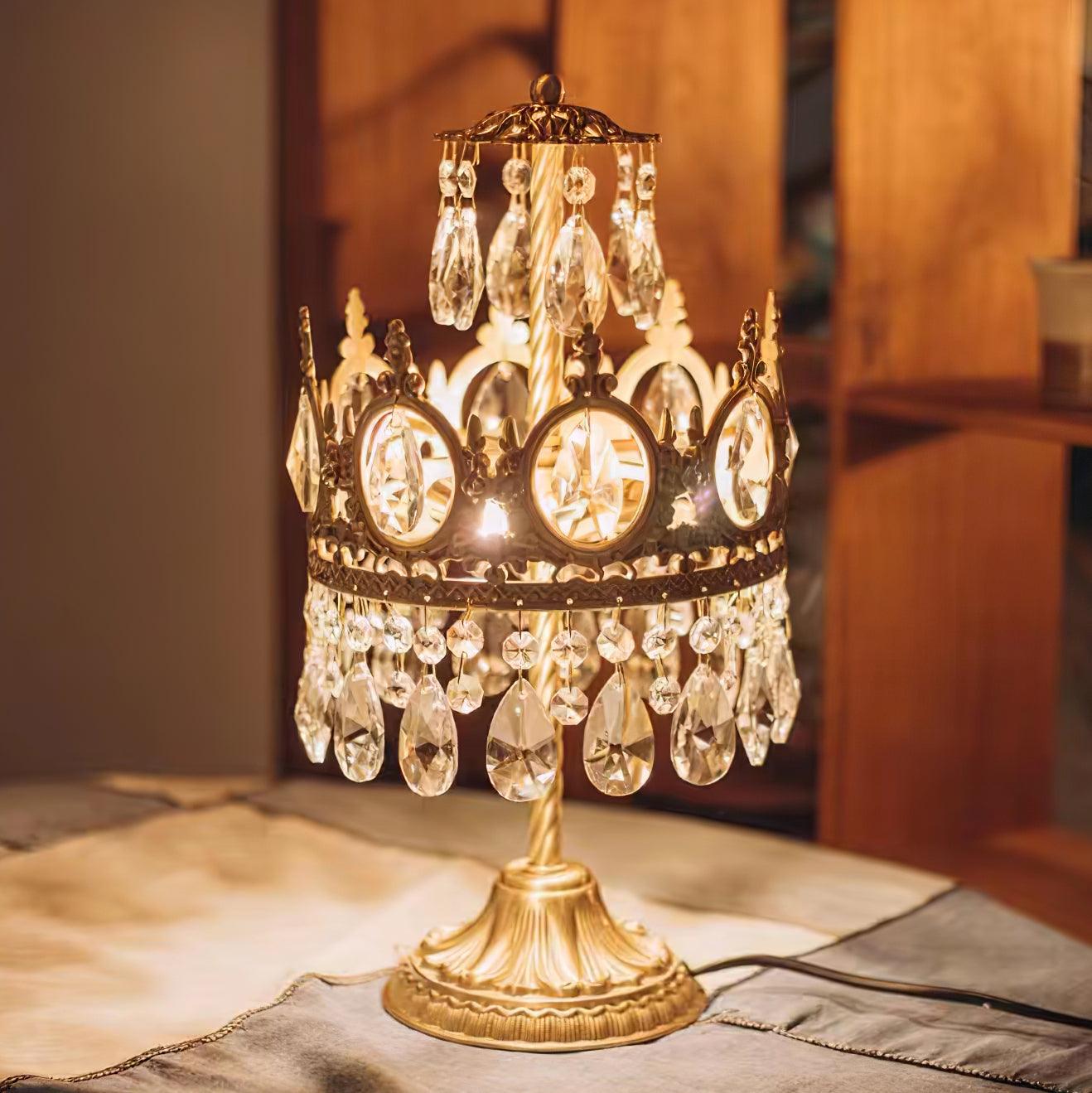 Vintage Crystal Table Light - Cueteks