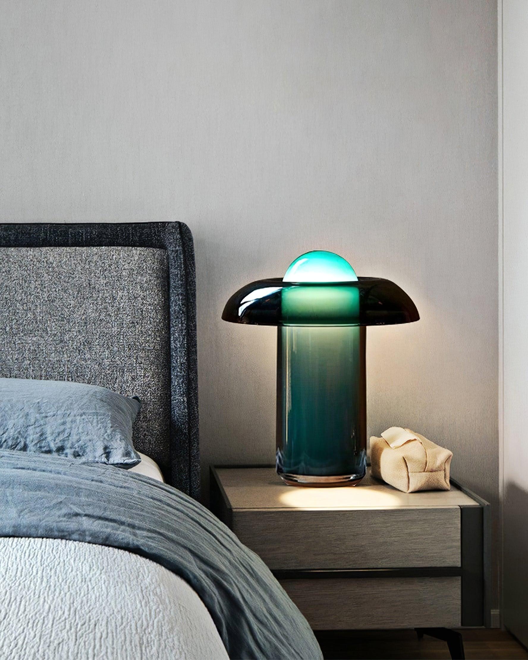 Glass Mushroom Table Lamp - Cueteks