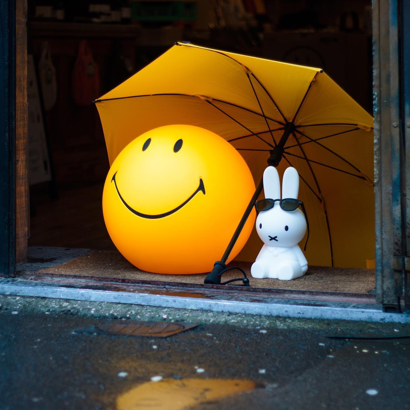 Smiling Rechargeable Built-in Battery Table Lamp - Cueteks