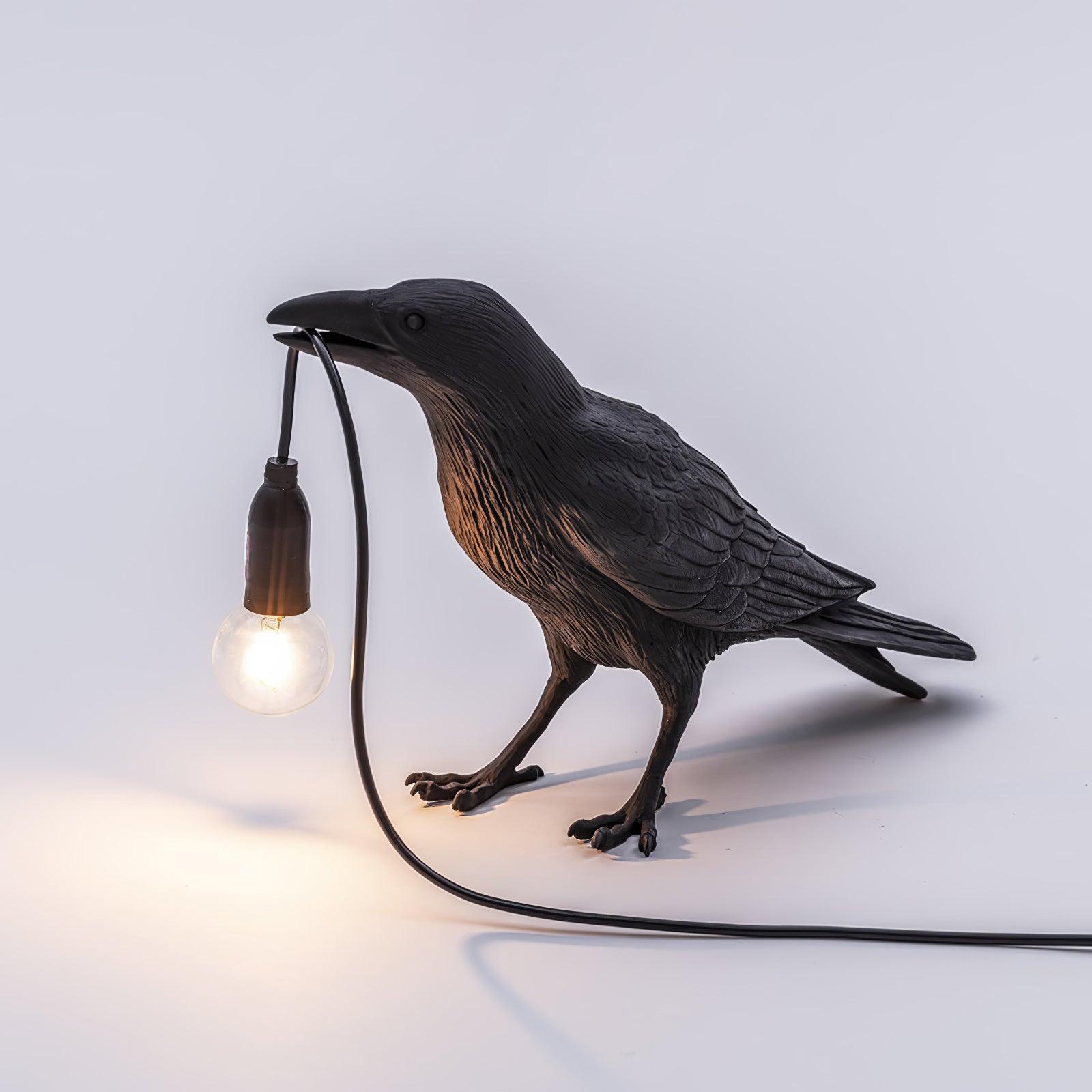 Raven Resin Table Lamp - Cueteks