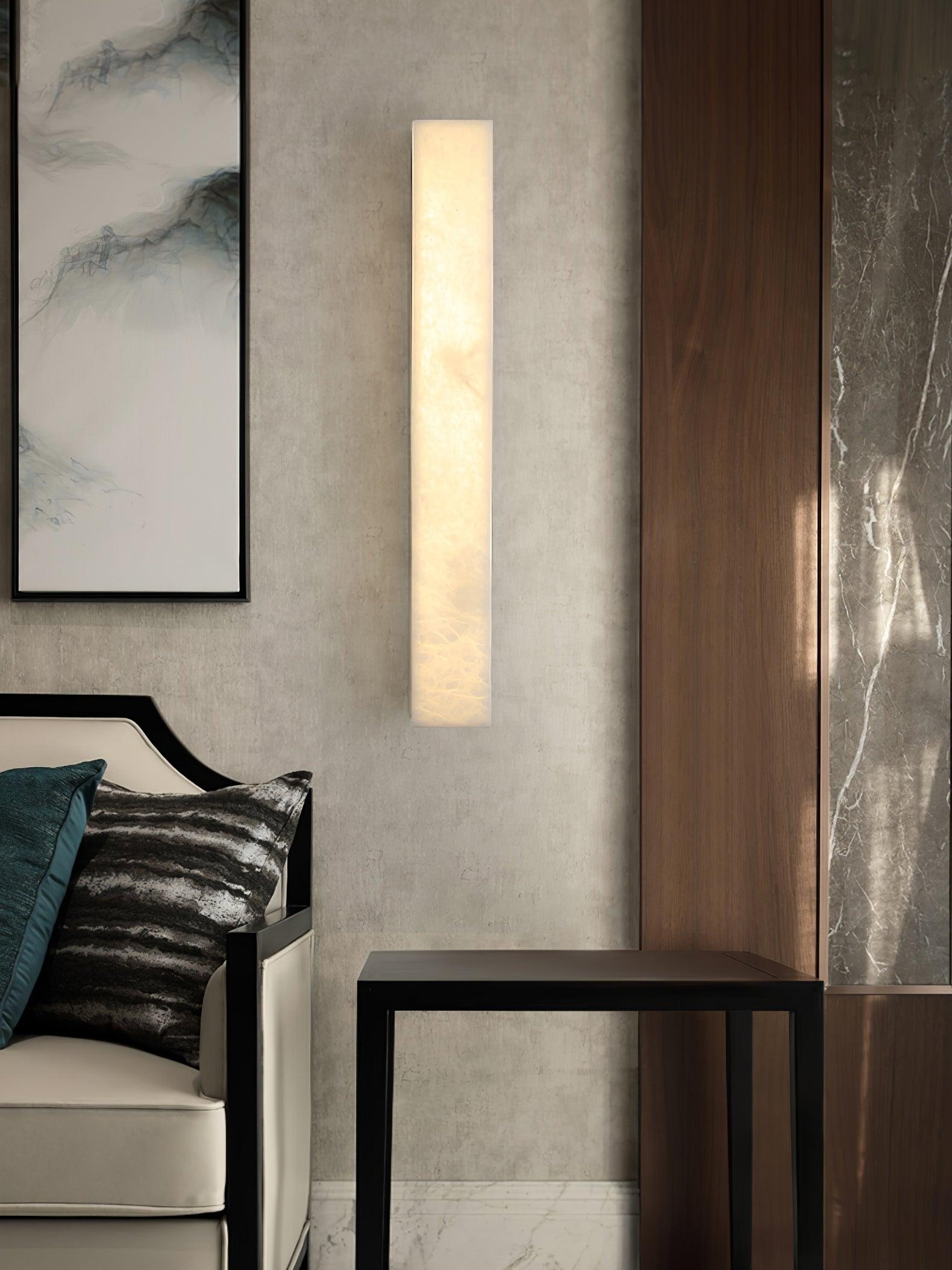 Emerson linear alabaster LED wall light