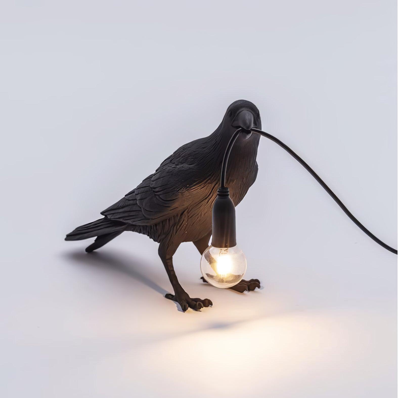 Raven Resin Table Lamp - Cueteks