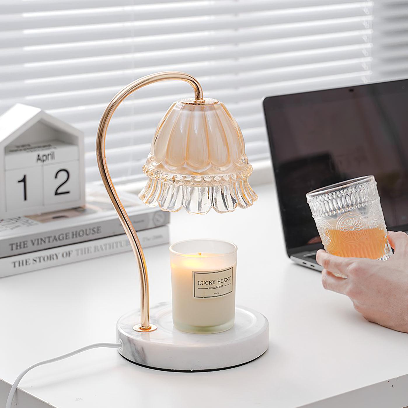 Lily Marble Warmer Table Lamp - Cueteks
