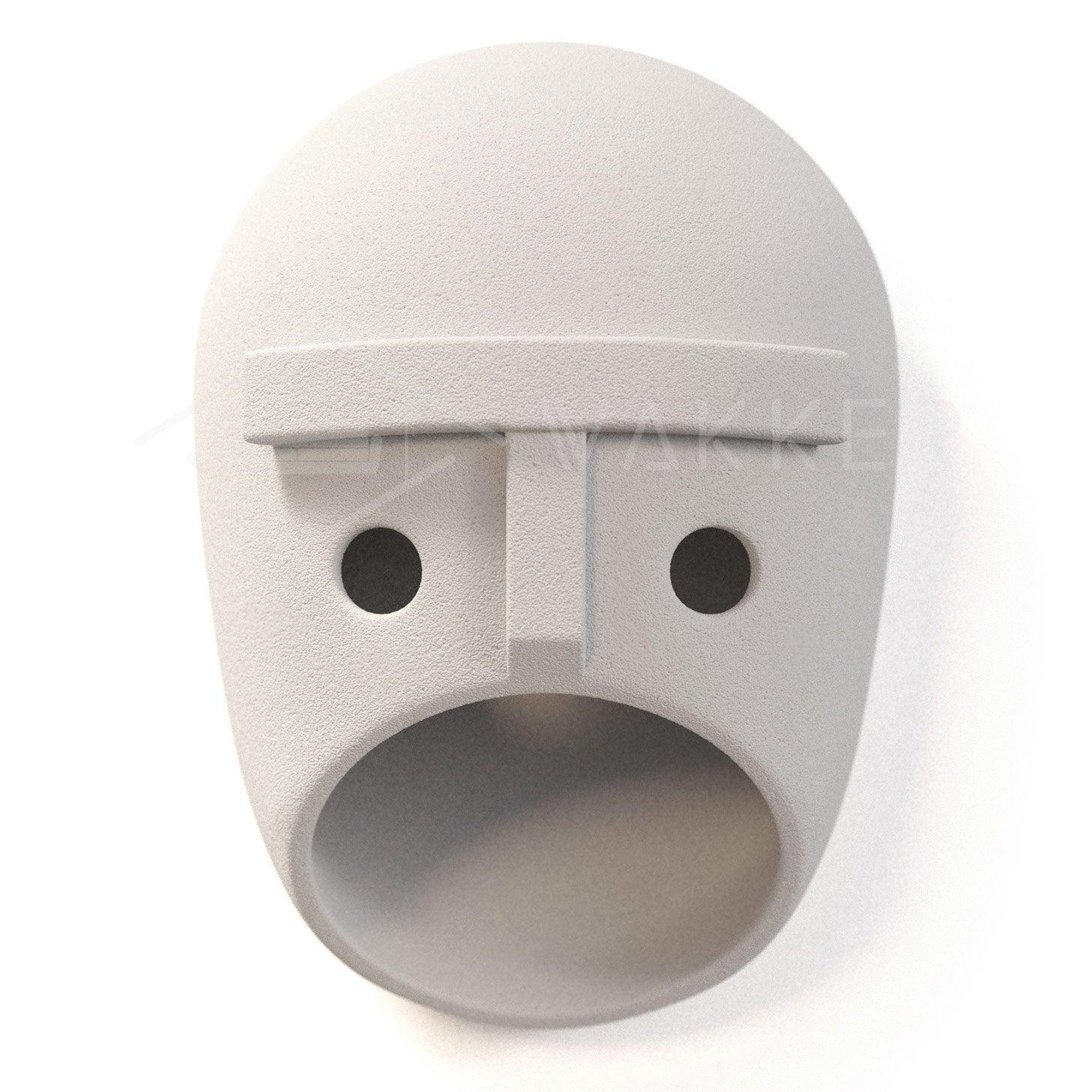Bert Light Grey face wall light with brow and nose detail