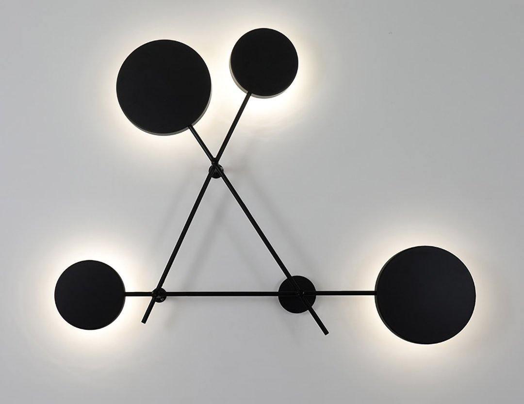 Lride geometric disc and rod wall light