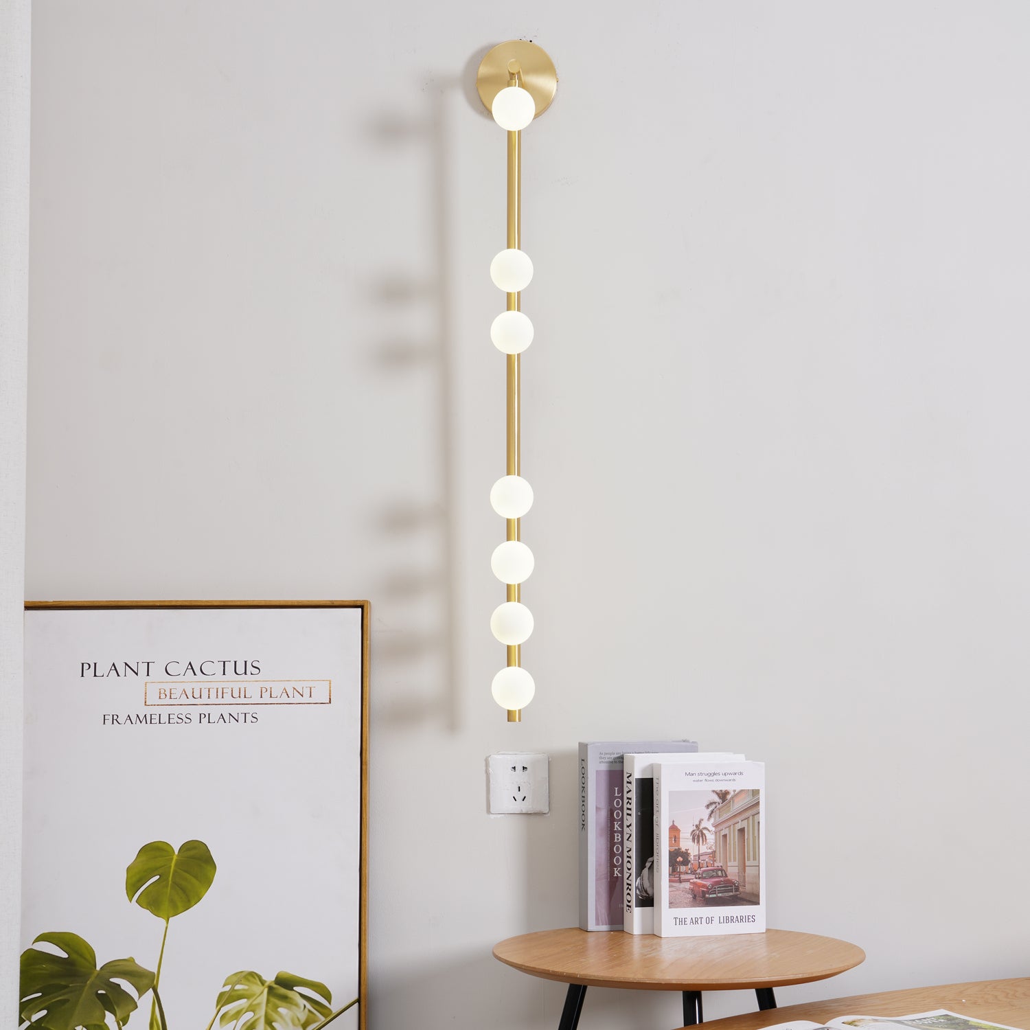 Brass Glass Tube Wall Lamp - Cueteks