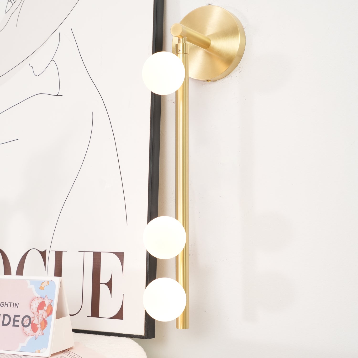 Brass Glass Tube Wall Lamp - Cueteks