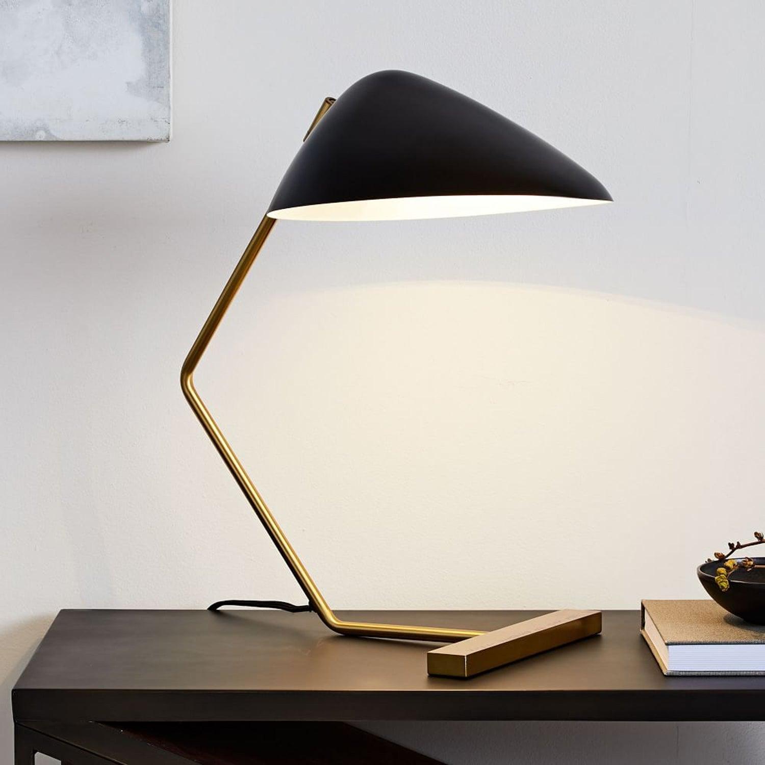 Curvilinear Mid-Century Table Lamp - Cueteks