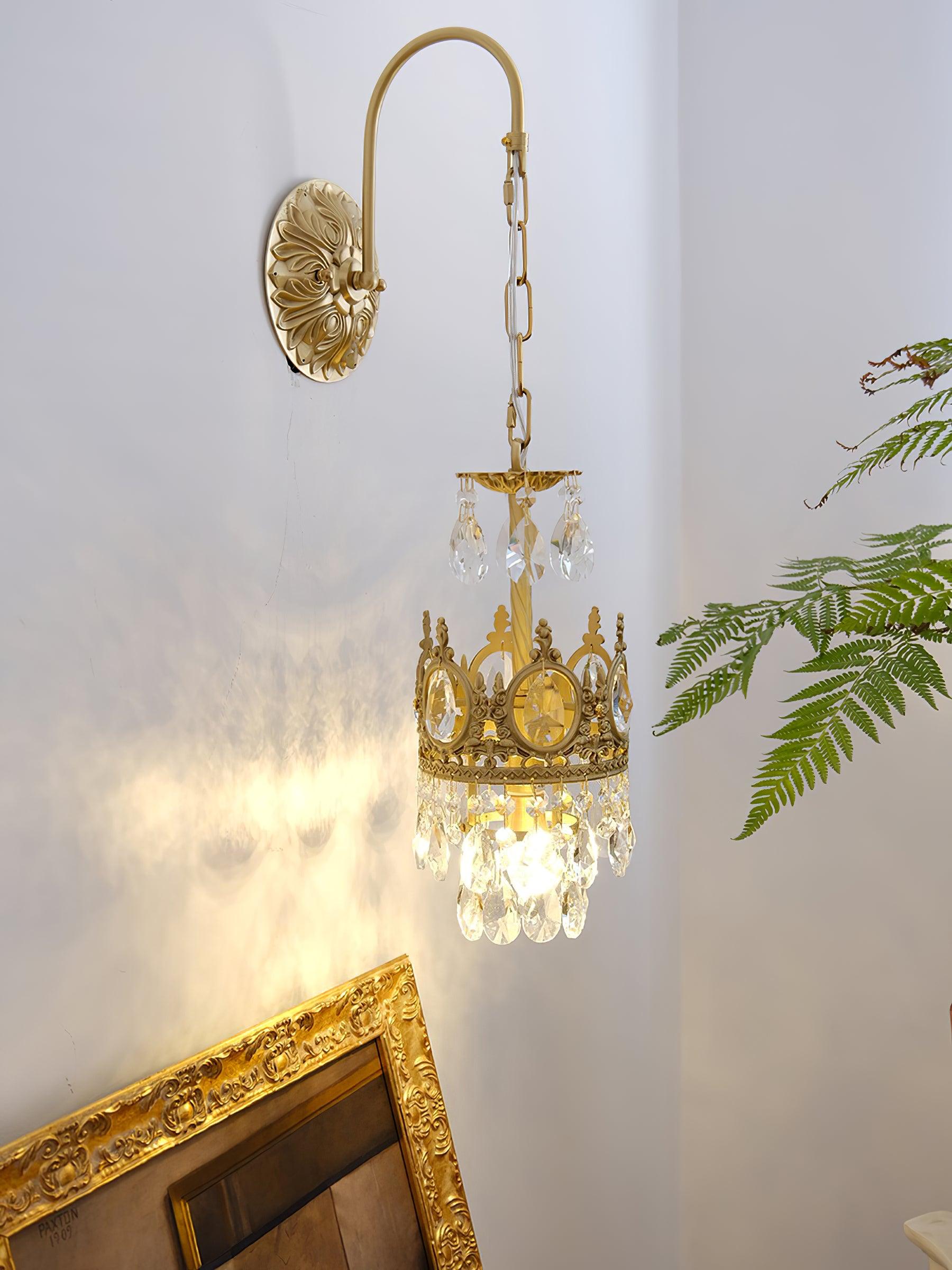 Crystal Crown Sconce - Cueteks