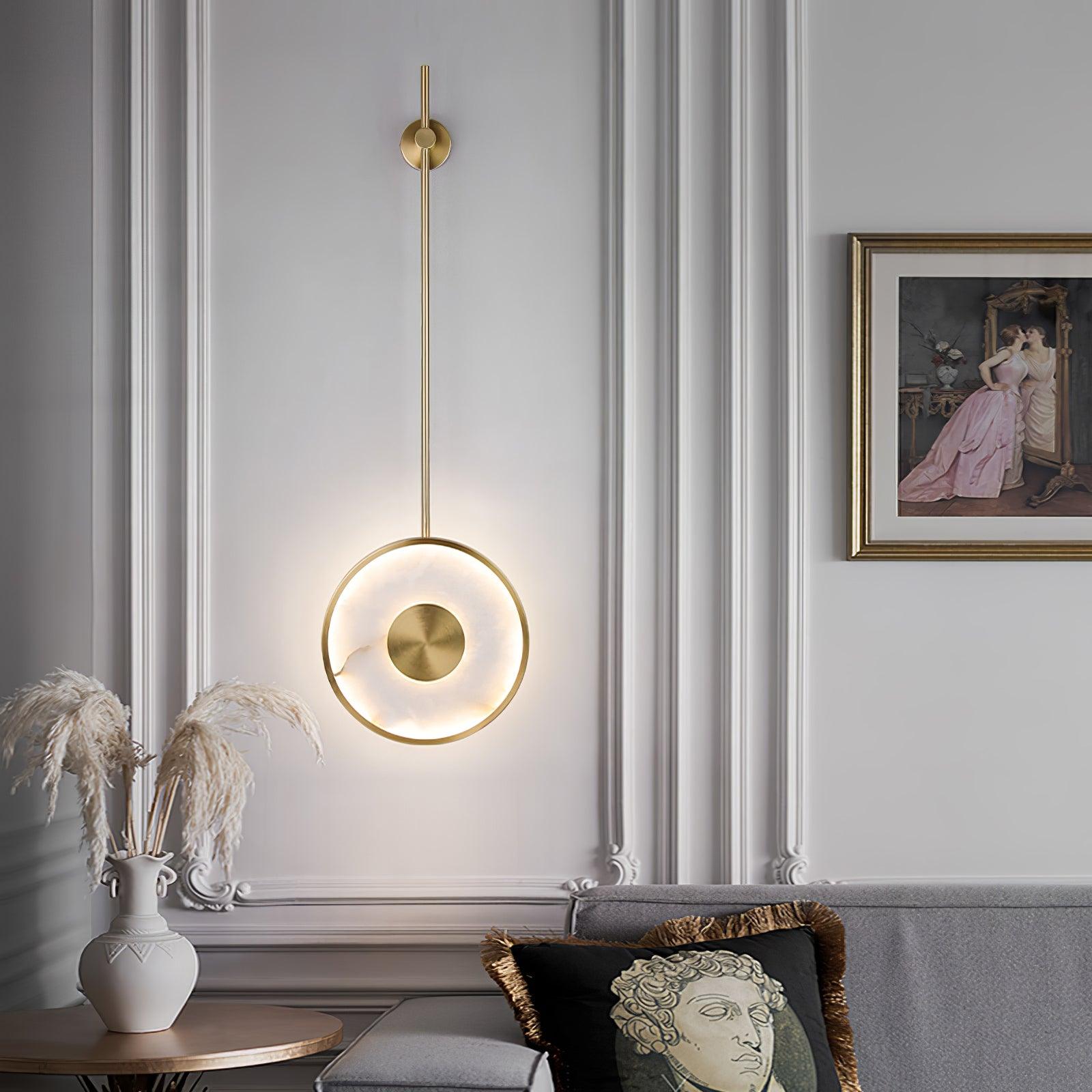 Round Marble Wall Lamp - Cueteks
