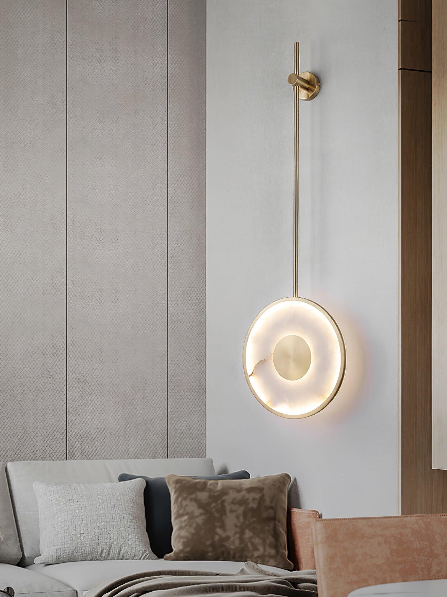 Round Marble Wall Lamp - Cueteks