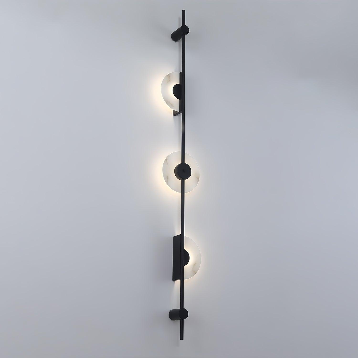 Alabaster Orb Vertical Wall Sconce - Cueteks