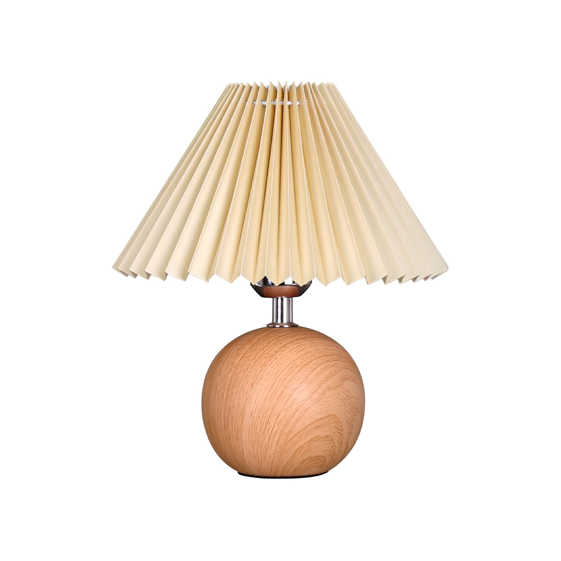 Wooden Pleated Table Lamp - Cueteks