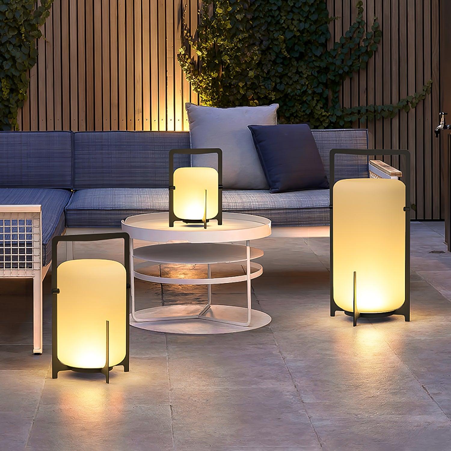 Black Twilight Lantern Table Lamp - Cueteks