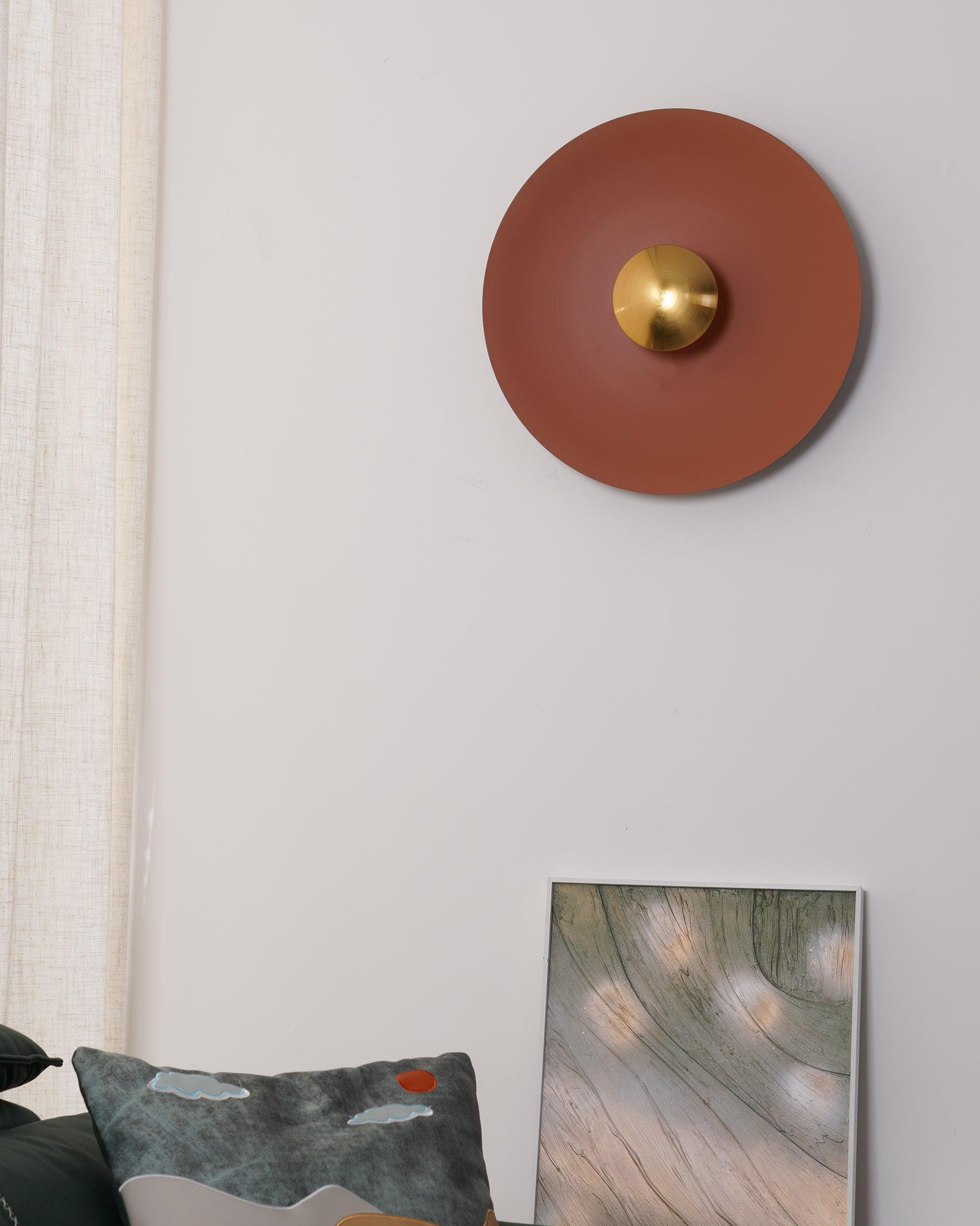 Simplicity Glow round metal LED wall light