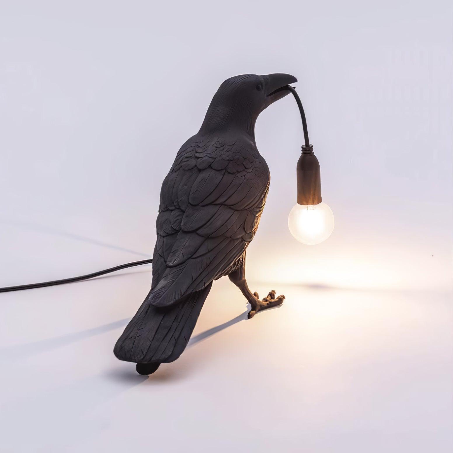 Raven Resin Table Lamp - Cueteks