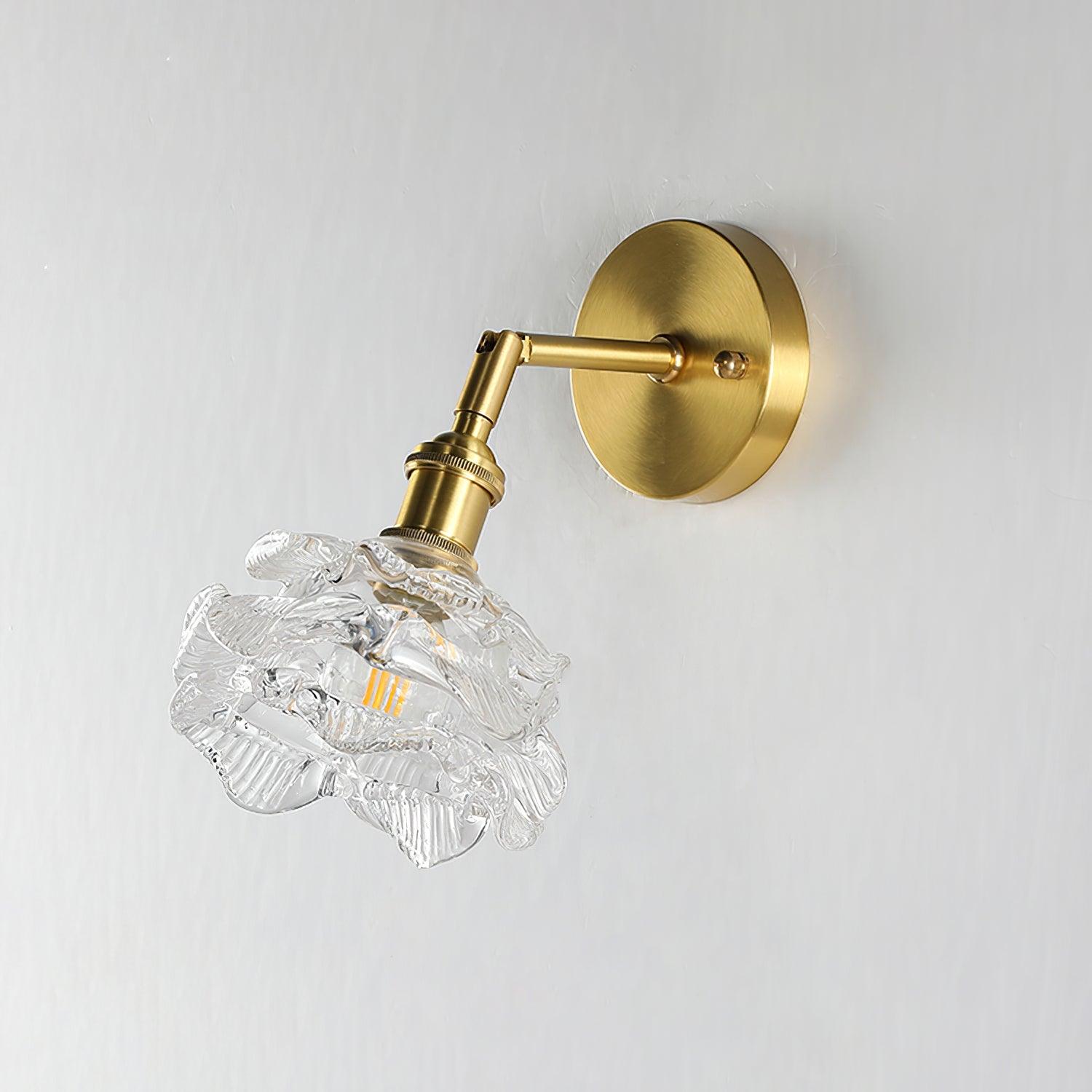 Unlit Kano flower shade with brass fittings