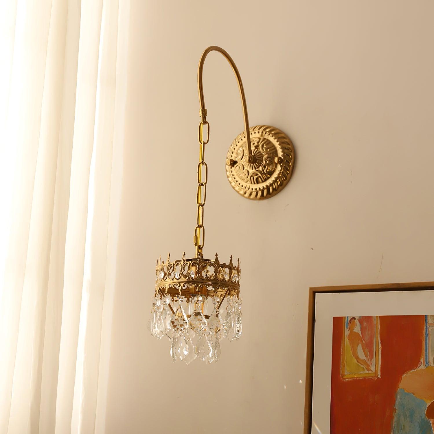 Crystal Crown Sconce - Cueteks