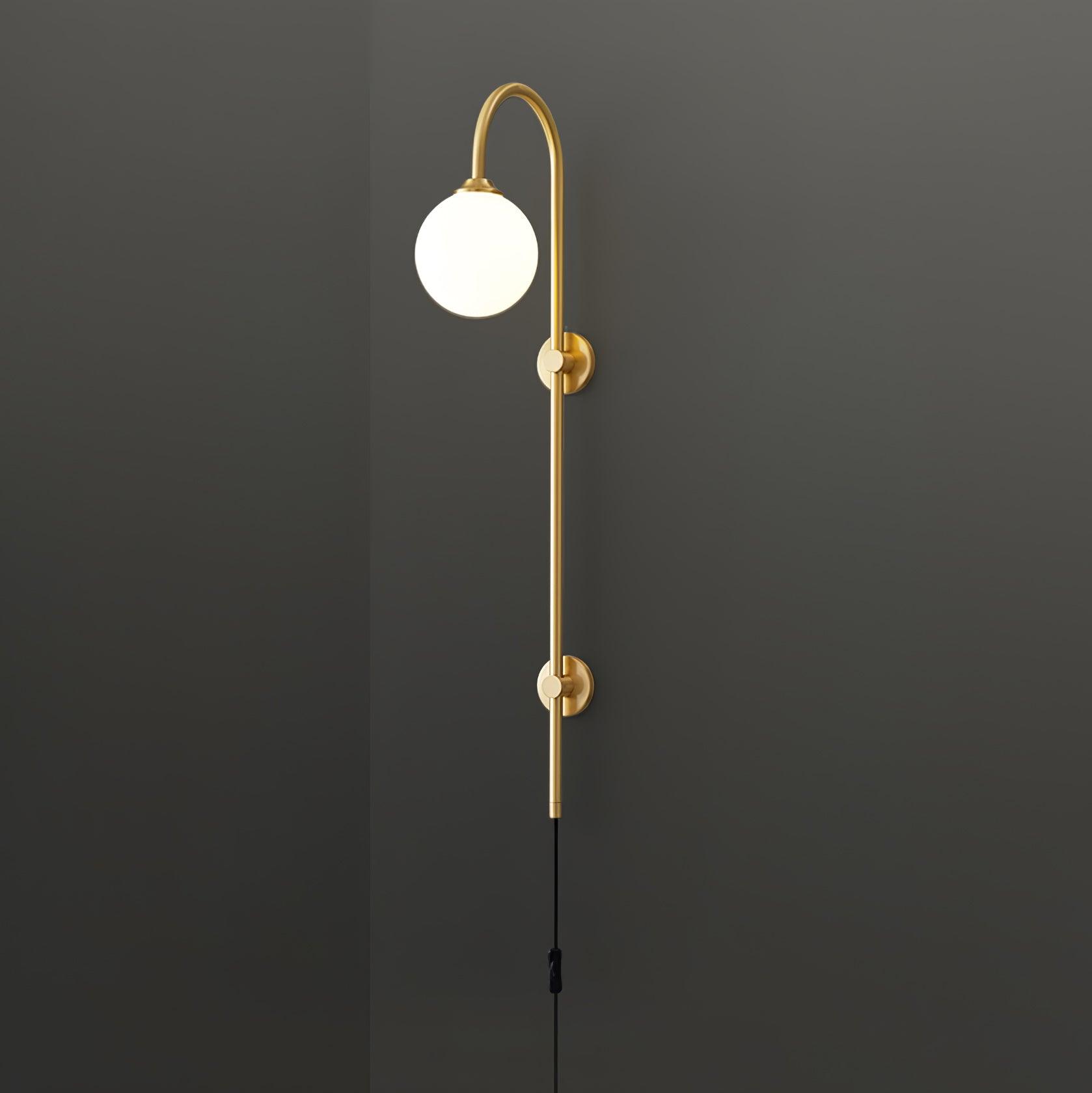 Globe Brass Wall Sconce - Cueteks