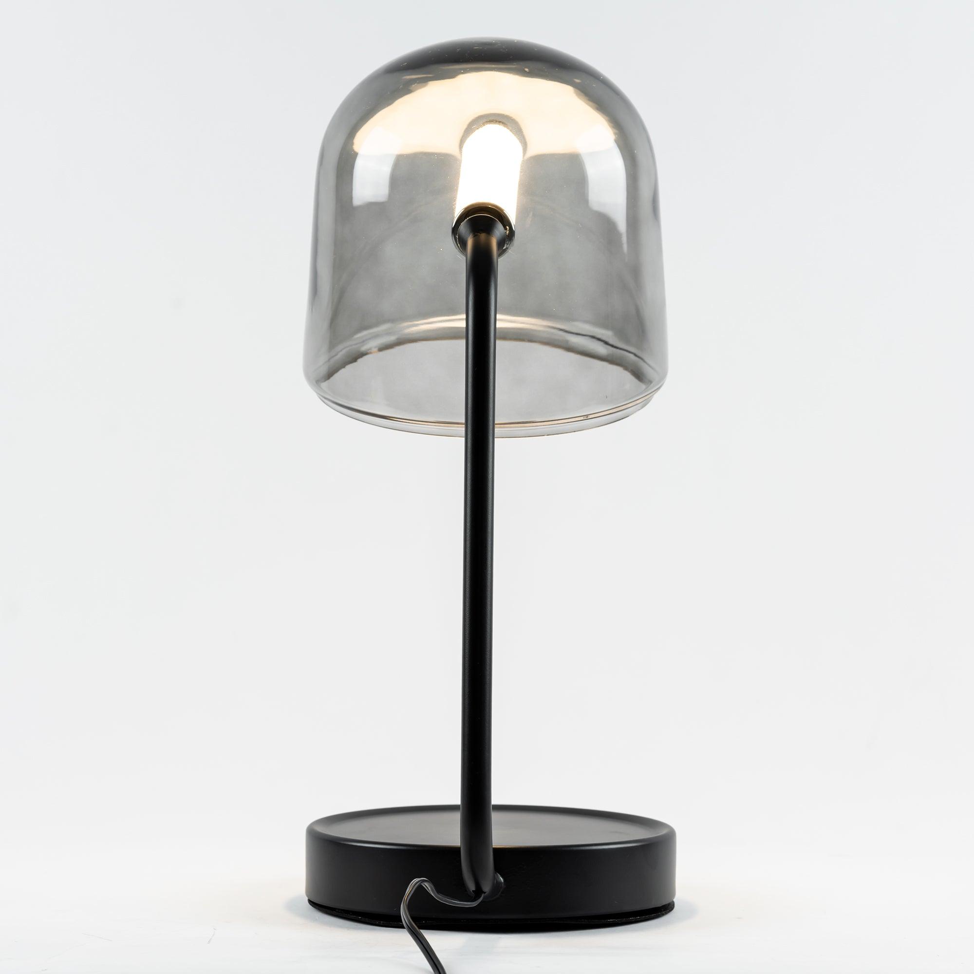 Rear view of Mona support, round base and power cable
