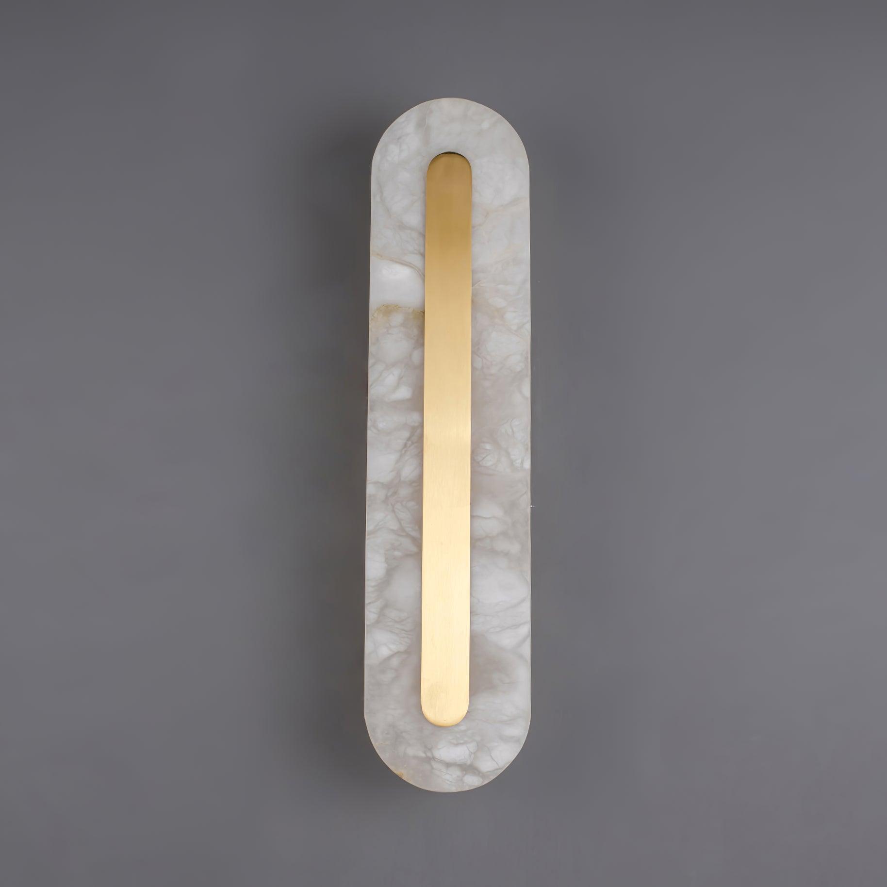 Alabaster wall fixture with a warm central strip