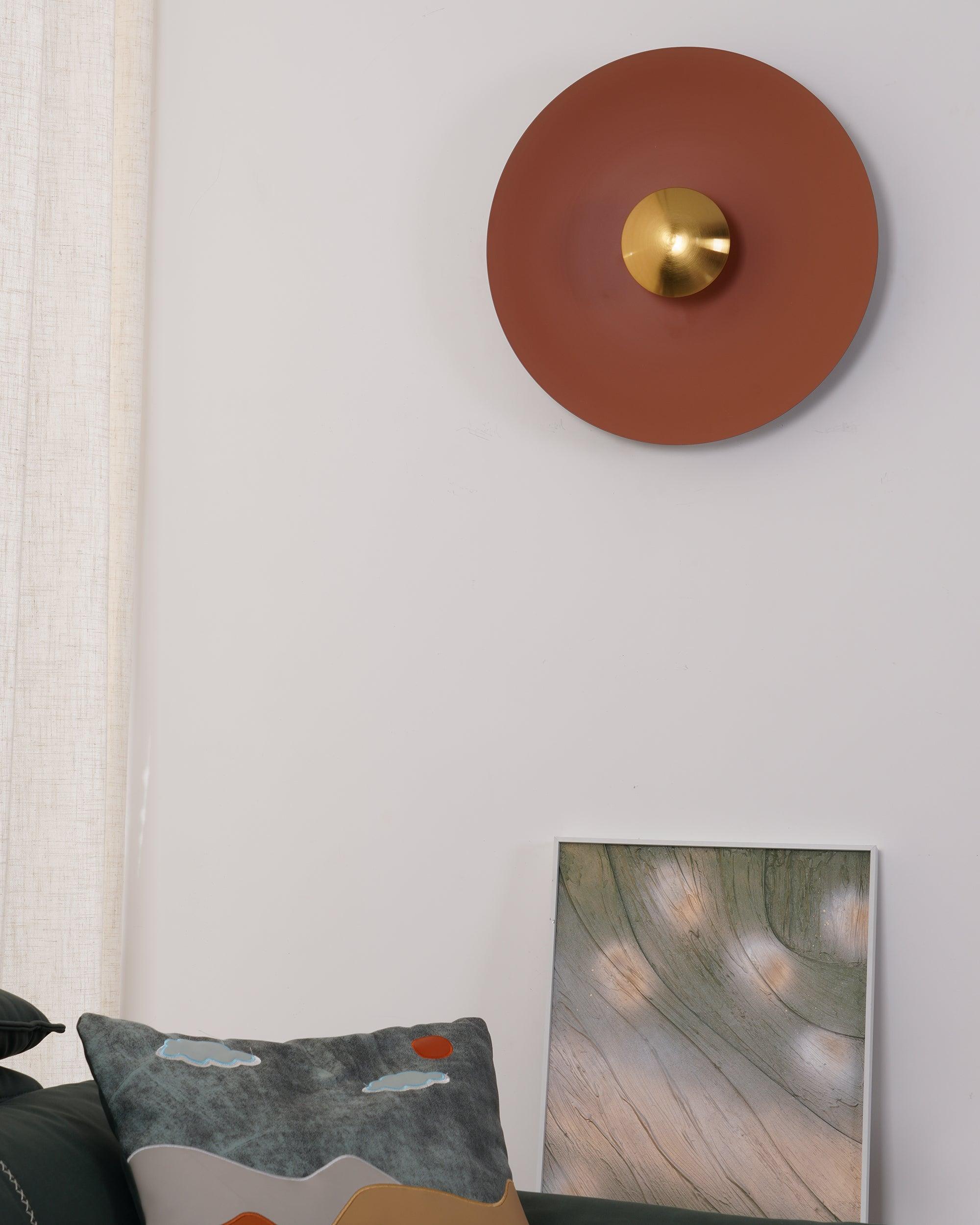 Simplicity Glow round metal LED wall light
