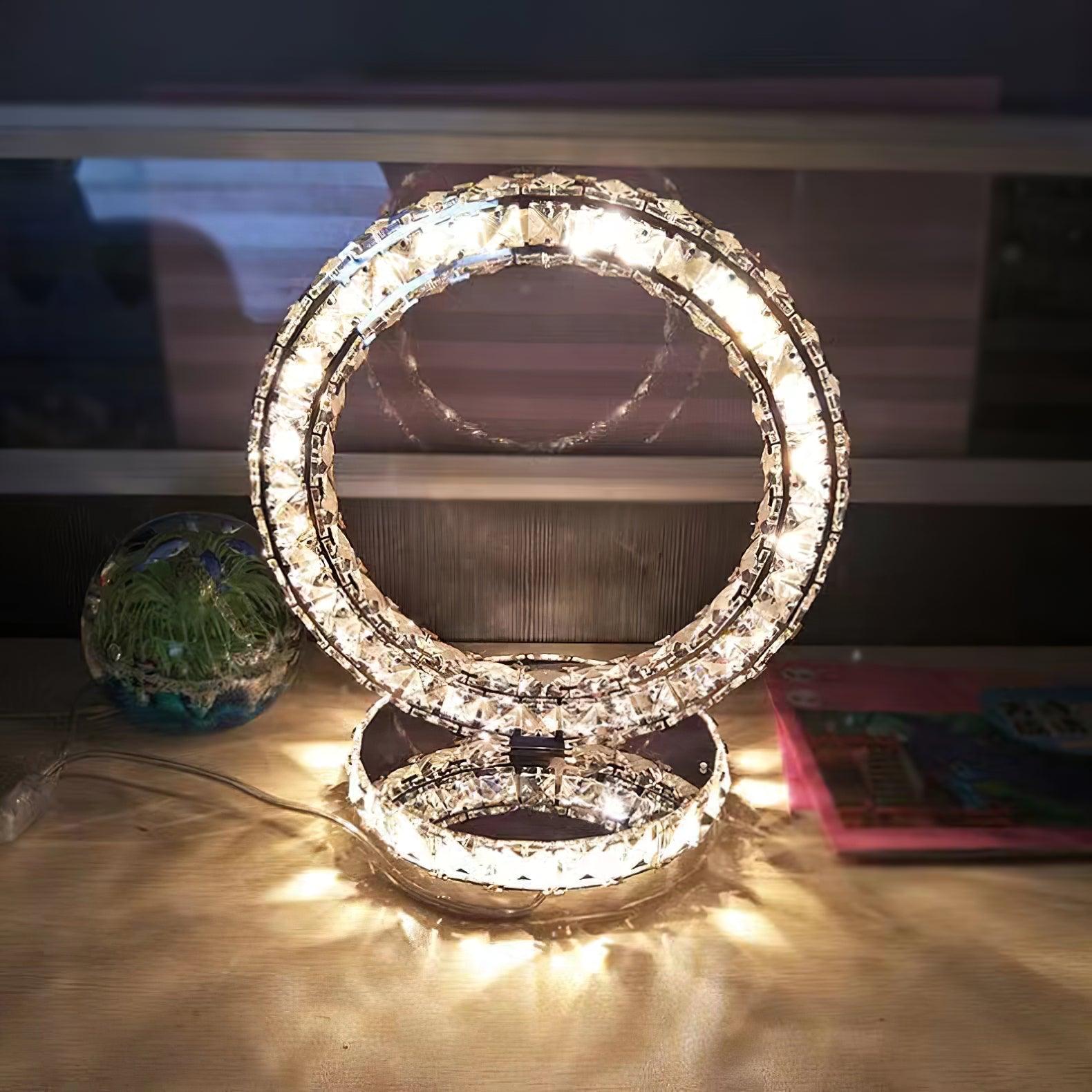 Crystal Rings Table Lamp - Cueteks