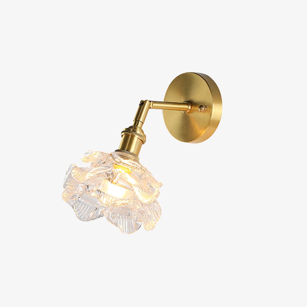 Kano clear-glass wall lamp on a plain background