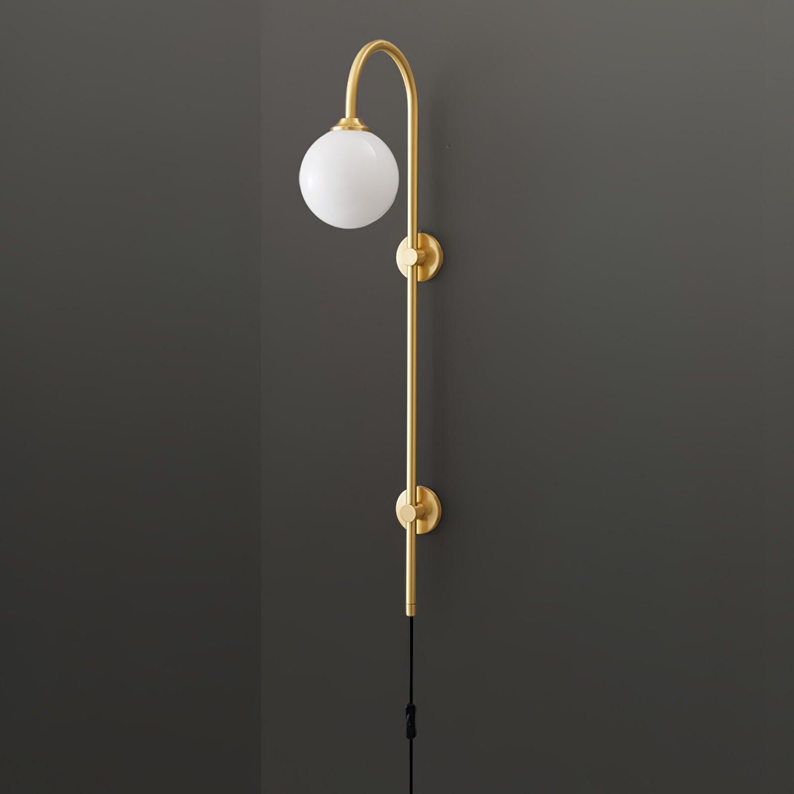 Globe Brass Wall Sconce - Cueteks