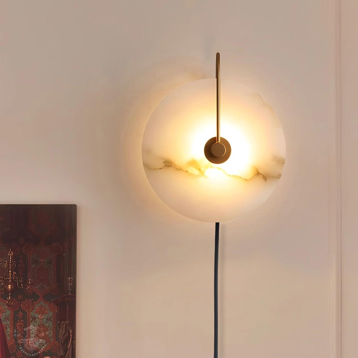 Alabaster LED Plug-In Wall Lamp - Cueteks