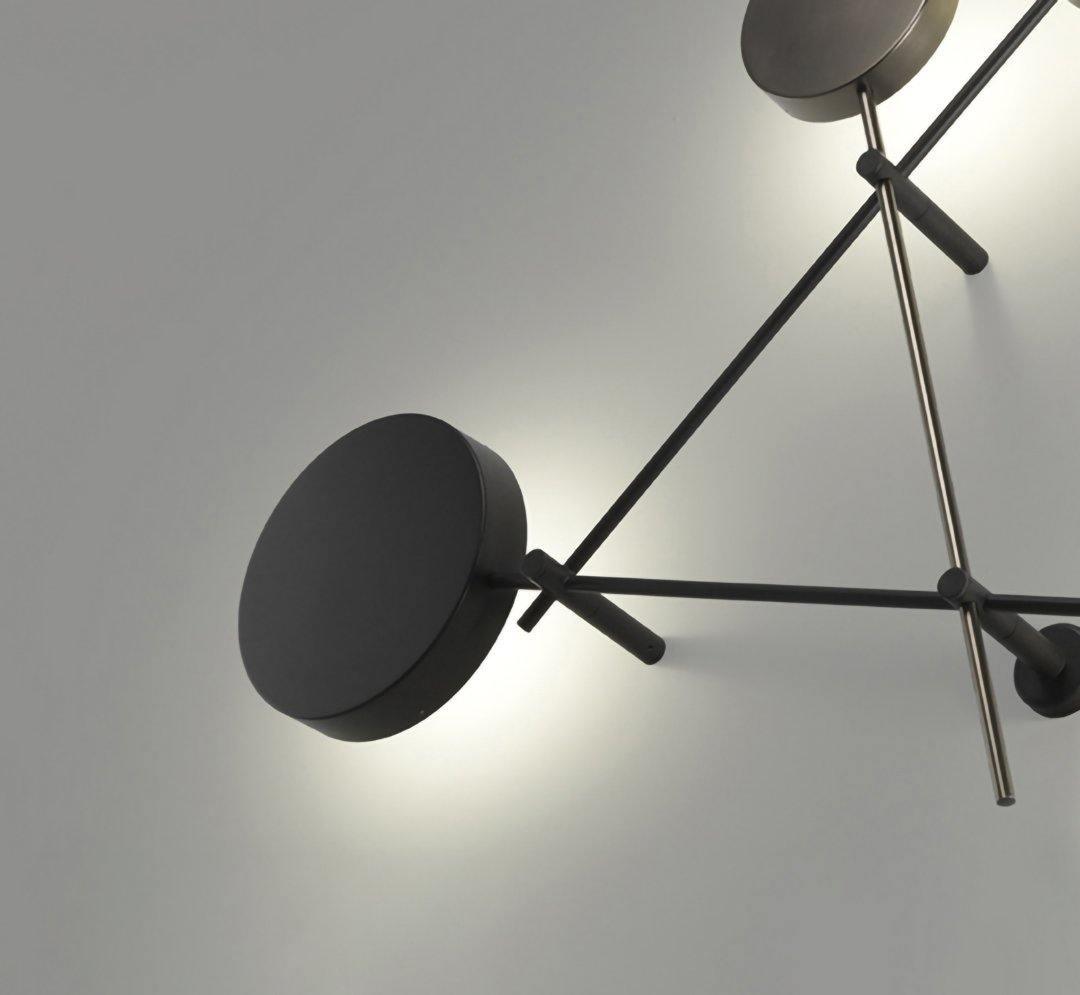 Lride geometric disc and rod wall light