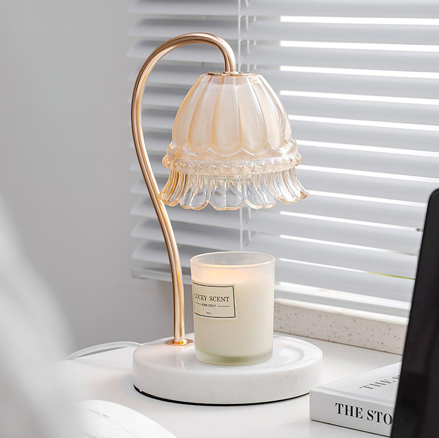Lily Marble Warmer Table Lamp - Cueteks