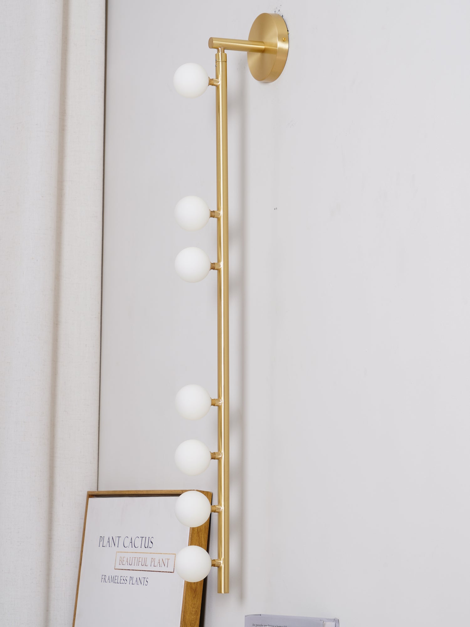 Brass Glass Tube Wall Lamp - Cueteks