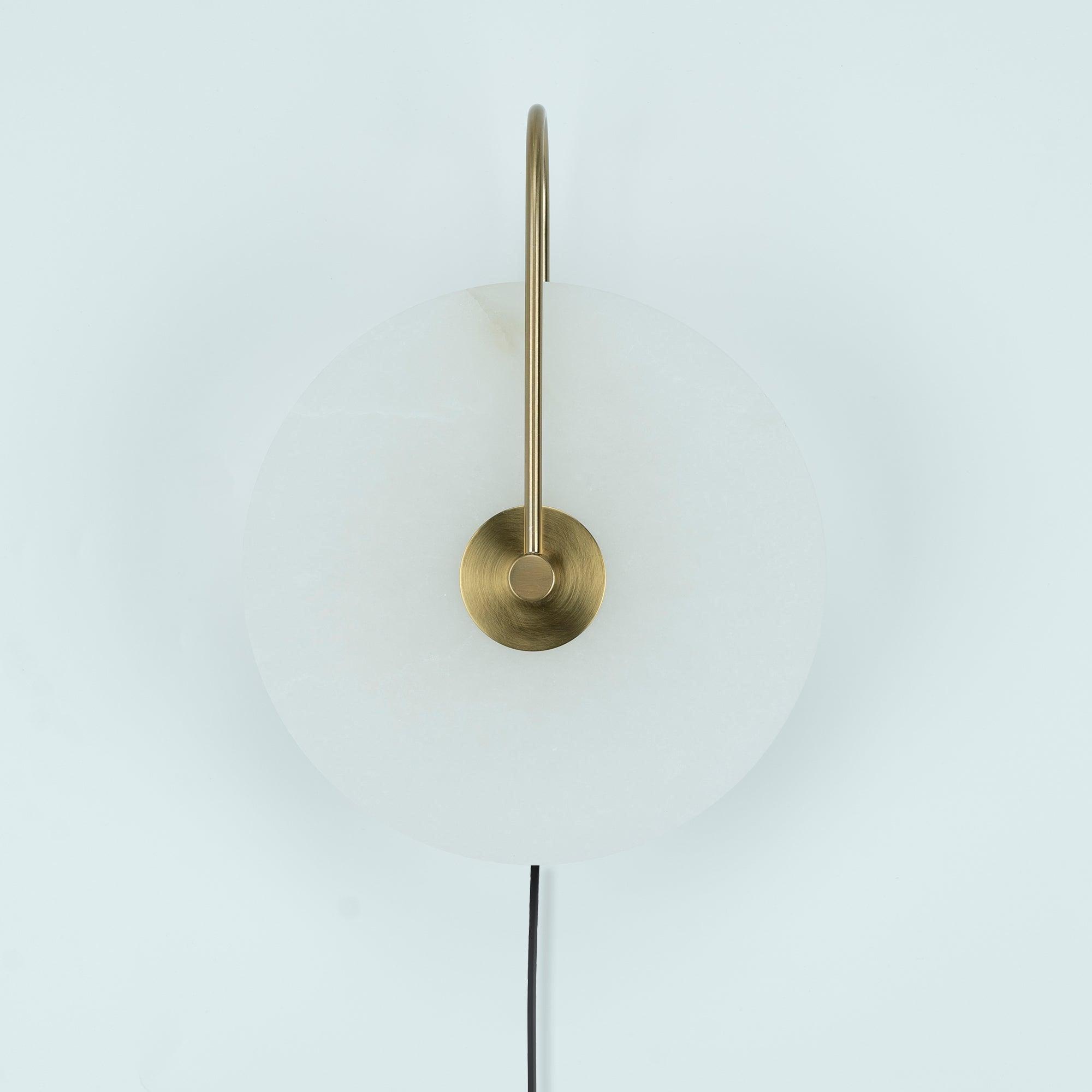 Alabaster LED Plug-In Wall Lamp - Cueteks