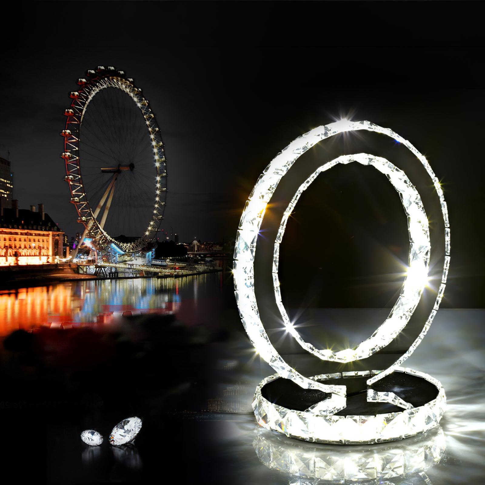 Crystal Rings Table Lamp - Cueteks