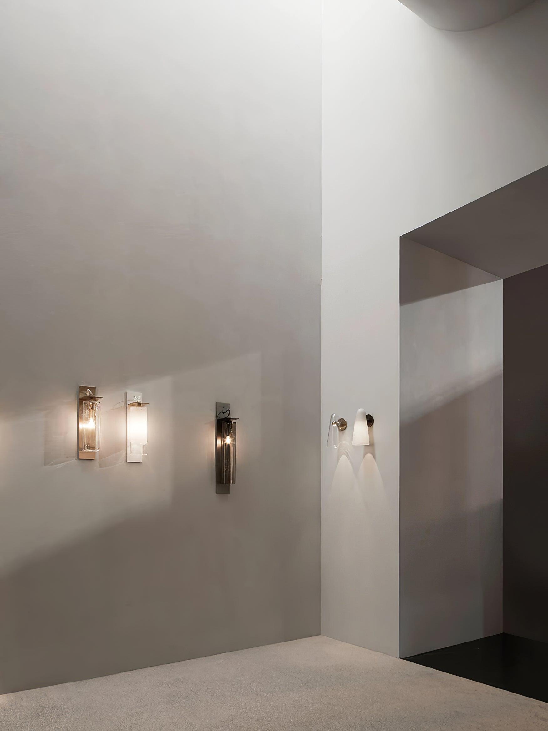 Conical Glass wall lamp