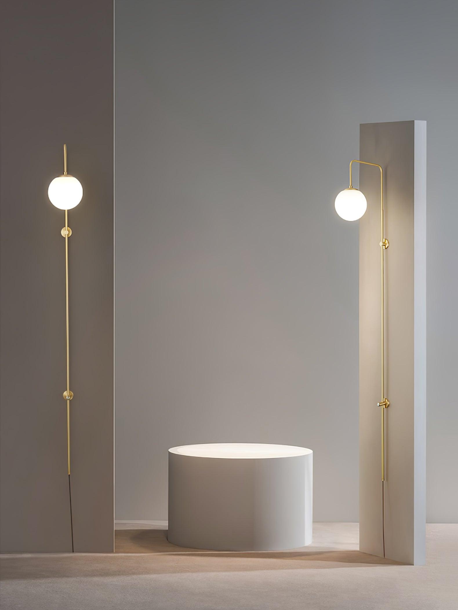 Globe Brass Wall Sconce - Cueteks
