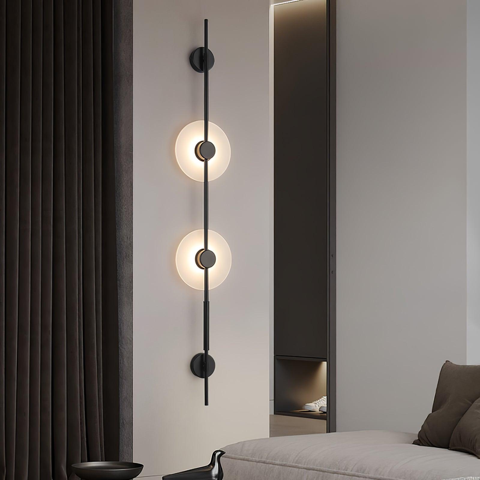 Alabaster Orb Vertical Wall Sconce - Cueteks
