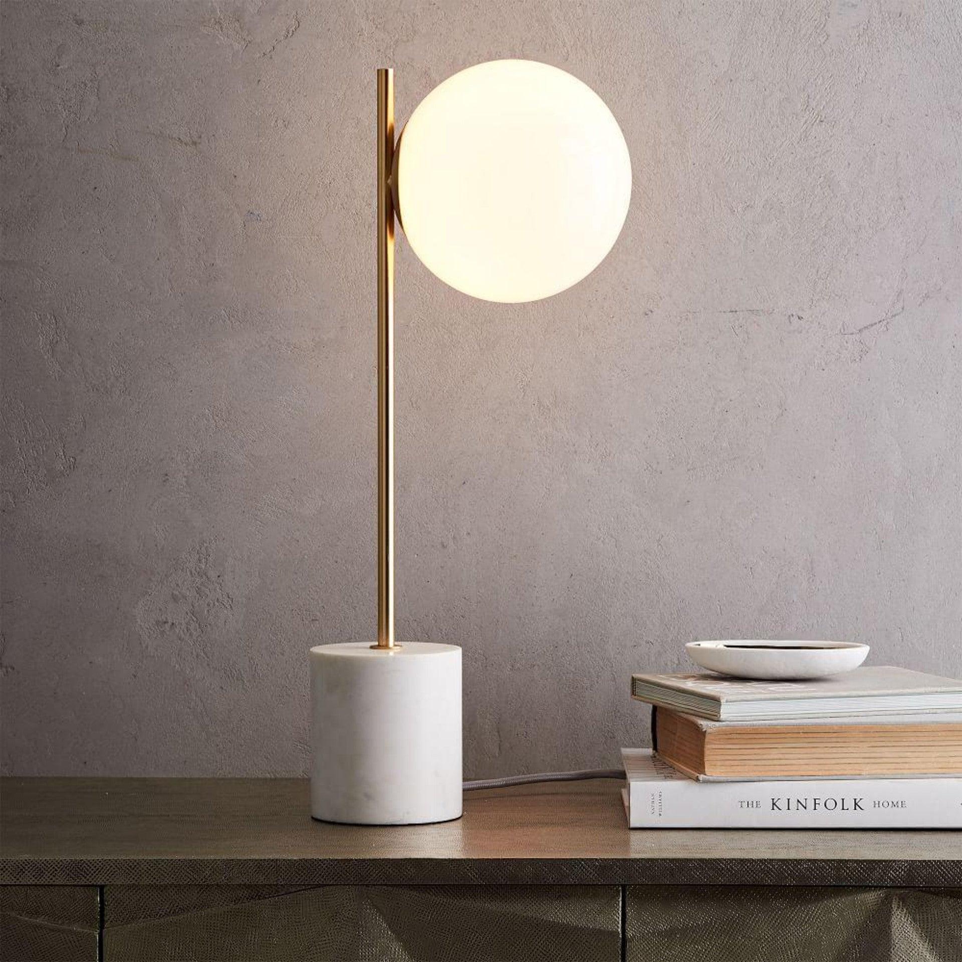 Sphere & Stem Table Lamp - Cueteks