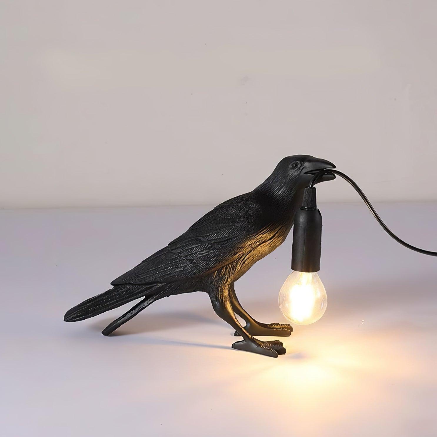 Raven Resin Table Lamp - Cueteks