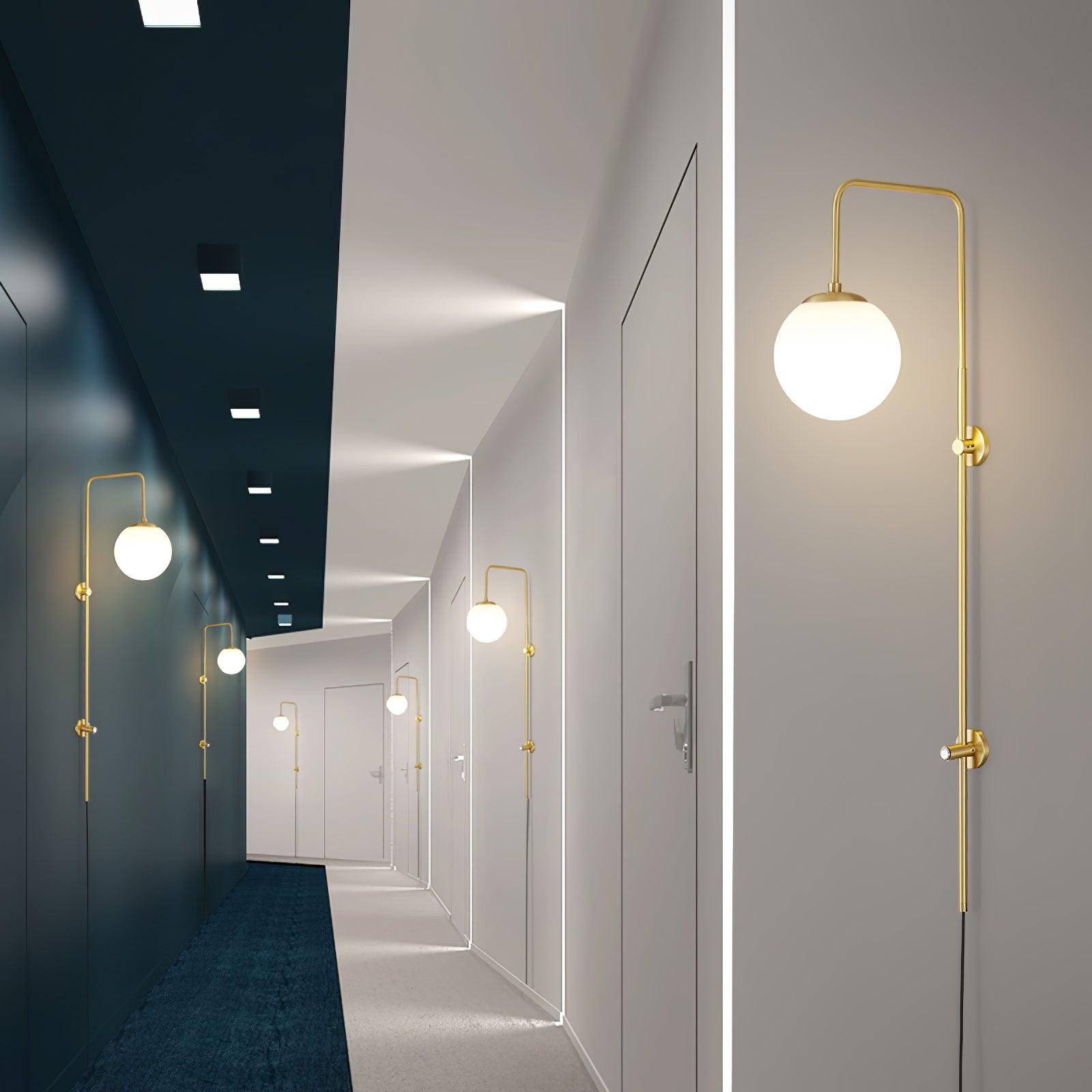 Globe Brass Wall Sconce - Cueteks