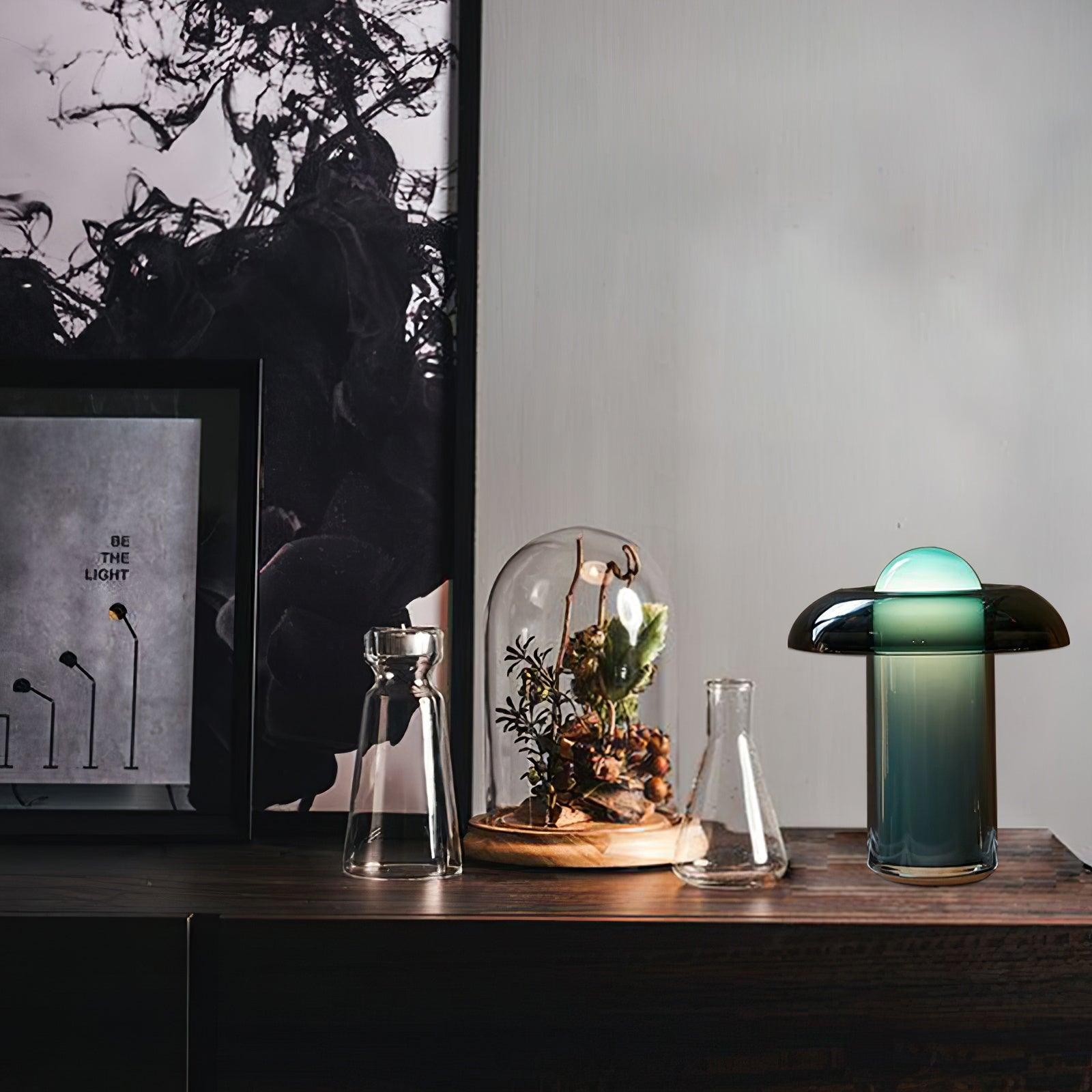 Glass Mushroom Table Lamp - Cueteks