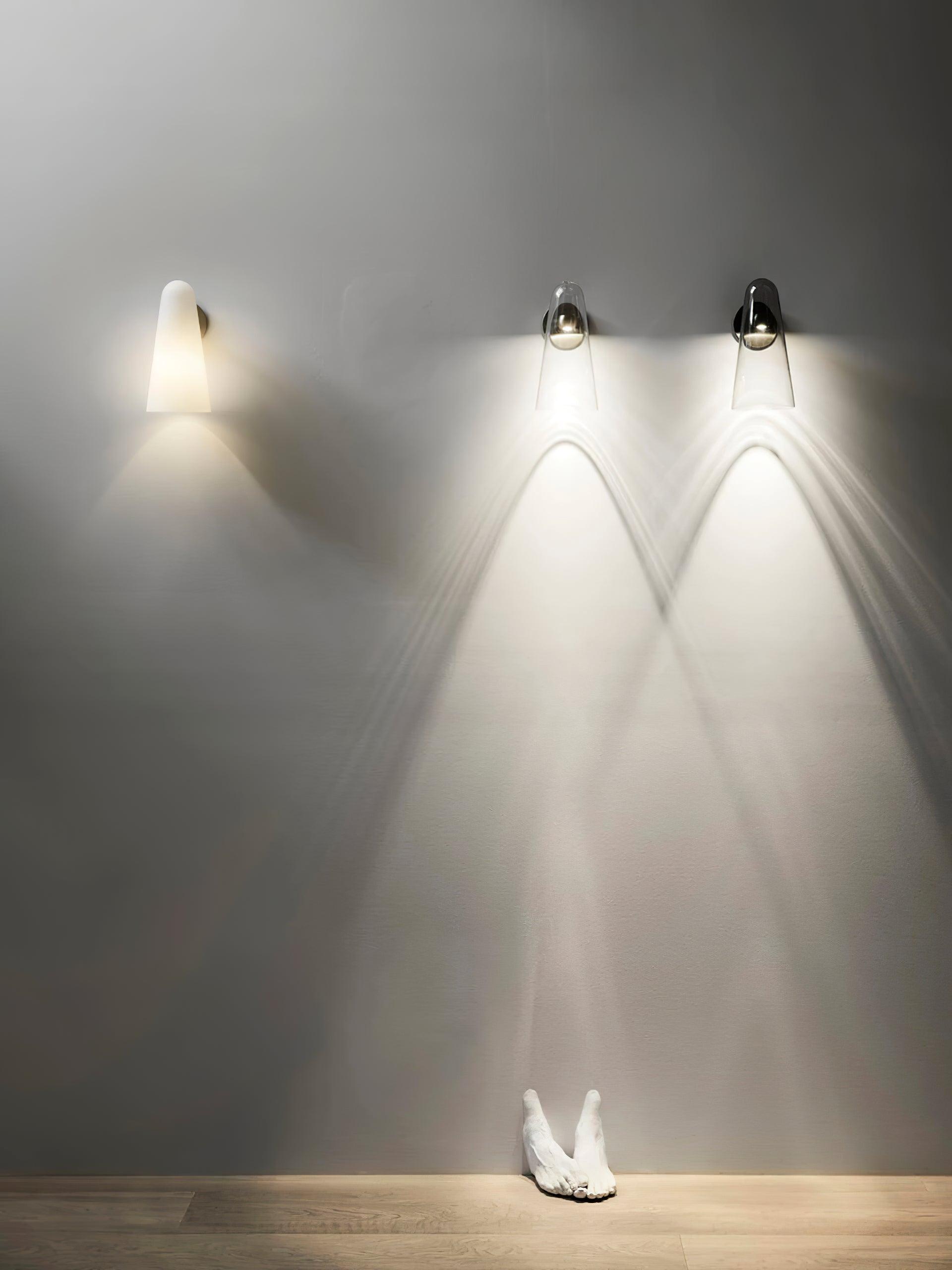 Conical Glass wall lamp