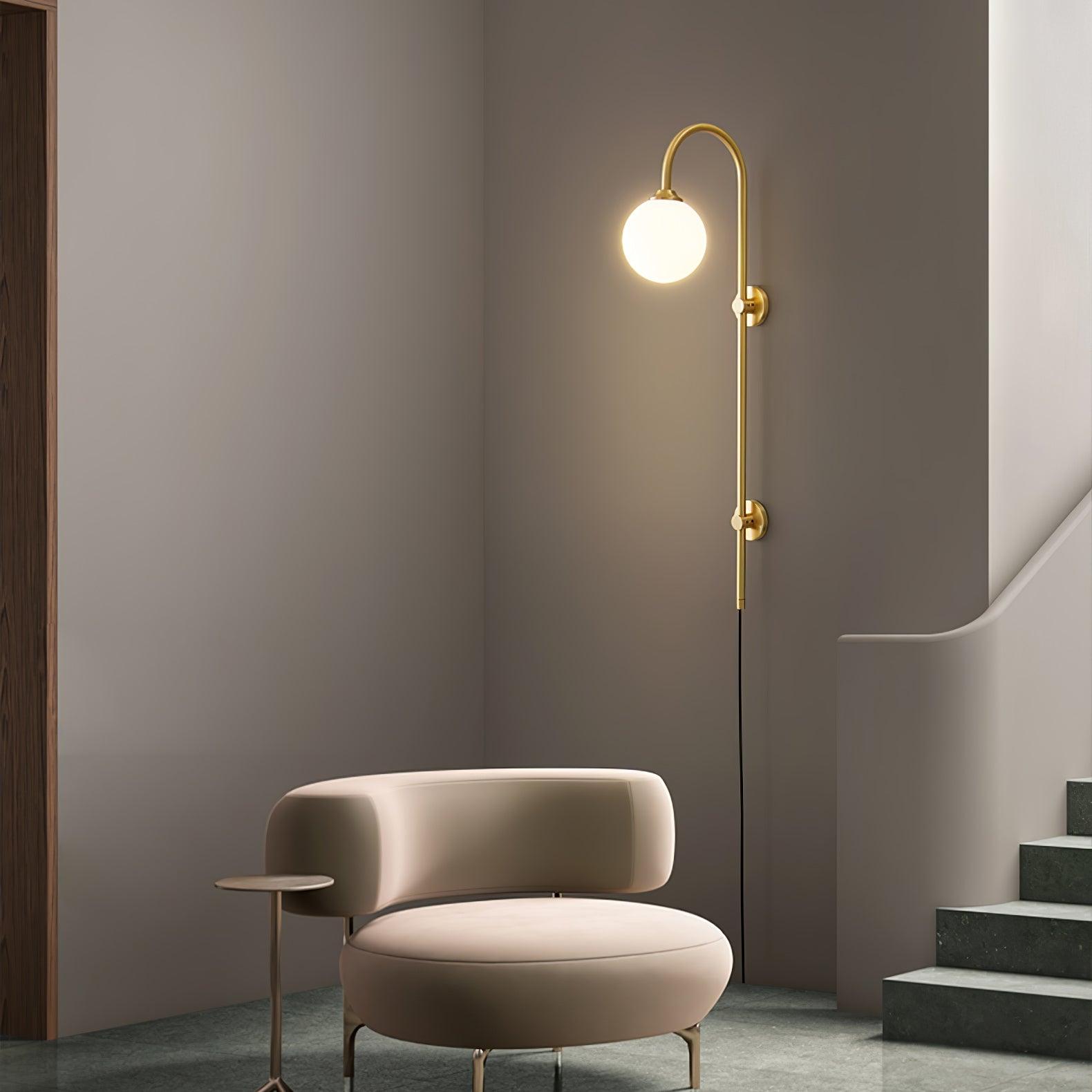 Globe Brass Wall Sconce - Cueteks