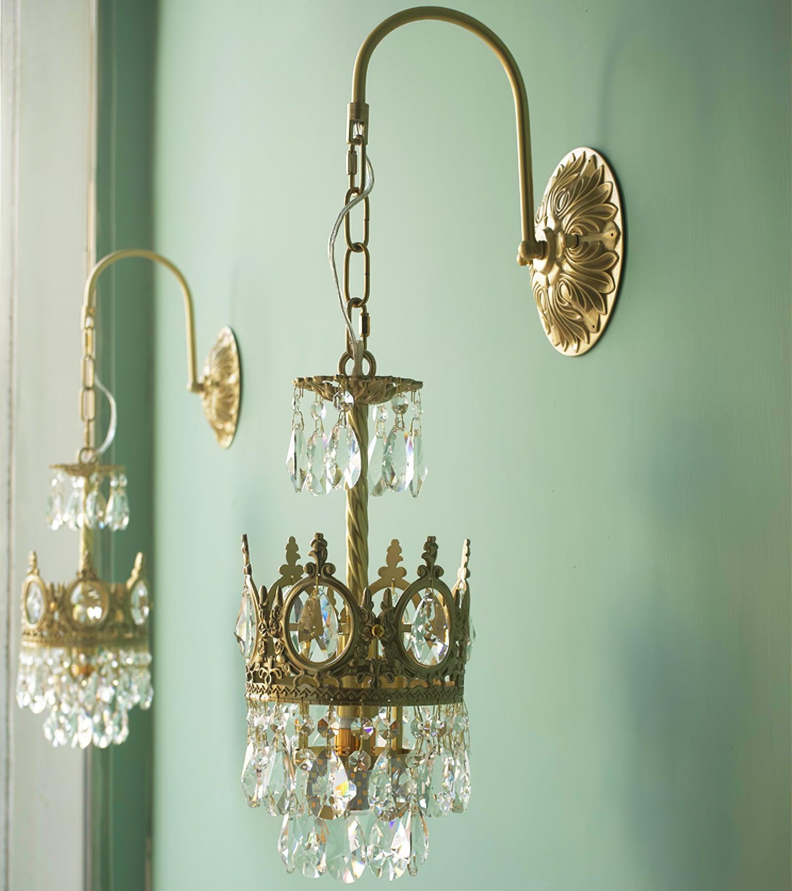 Crystal Crown Sconce - Cueteks