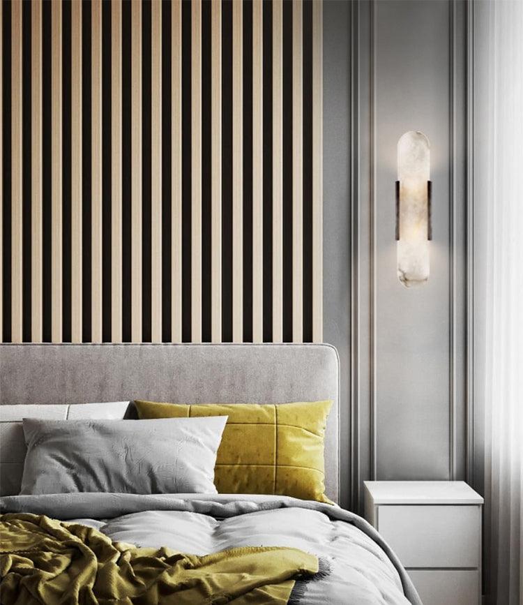 Melange Elongated Alabaster Wall Lamp - Cueteks